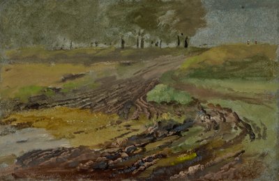 Karrensporen in het veld door Heinrich Burkel