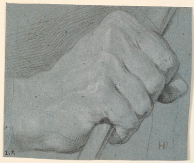 Studie van hand, geklemd om een stok door Heinrich Dittmers