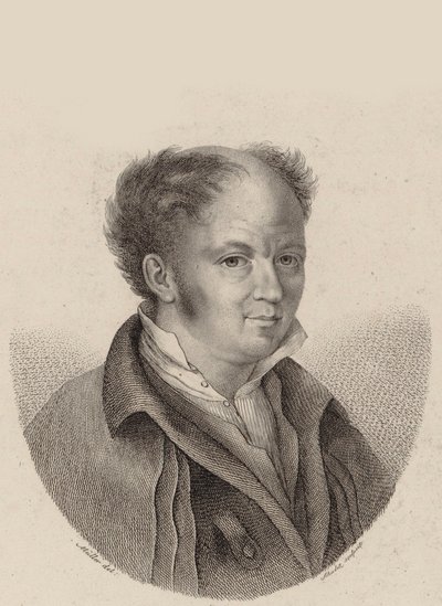 Portret van de Componist Gottfried Weber 1779-1839, ca. 1820 door Heinrich Franz Schalck