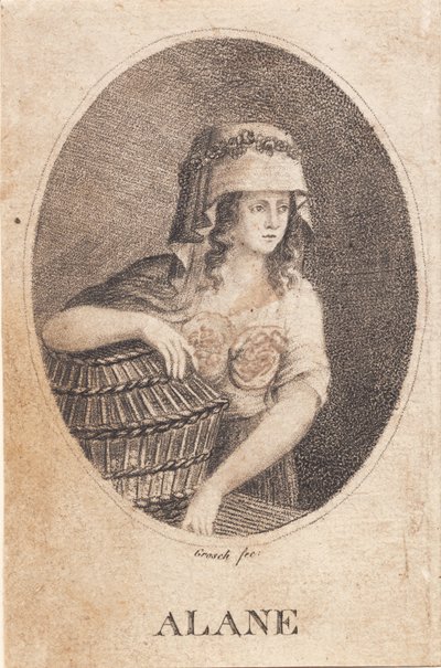 "Alane", vrouw met mand door Heinrich Grosch