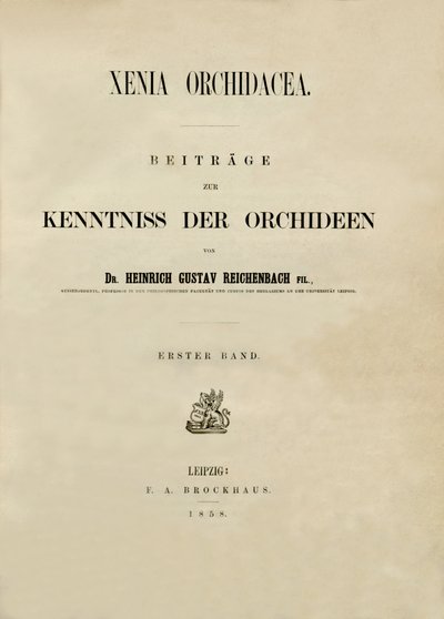 Titelpagina door Heinrich Gustav Reichenbach