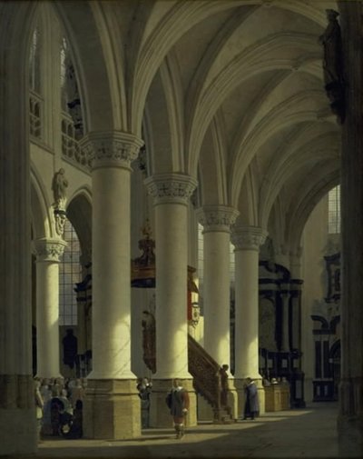 De kerk van St. Sablon in Brussel door Heinrich Hansen