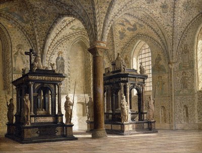 Kathedraal van Roskilde, Denemarken, 1874 door Heinrich Hansen