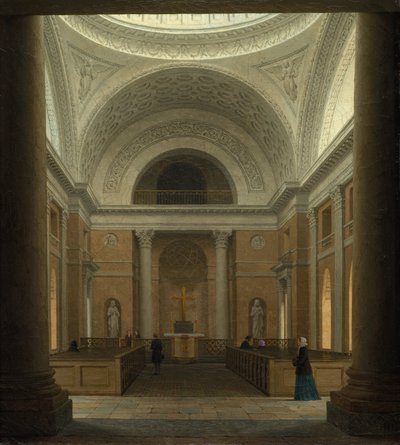 De Slotskirken van Christiansborg, Kopenhagen, ca. 1850s door Heinrich Hansen