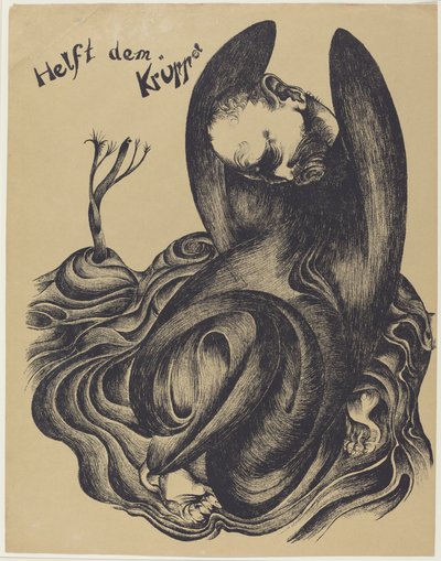 Help de Kreupelen door Heinrich Hoerle