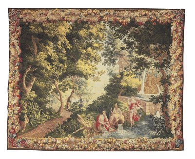 Een Brusselse mythologische wandtapijt uit de serie Diana & Callisto, c. 1680-1710 door Heinrich II Reydams