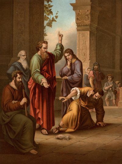 Ananias en Saffira door Heinrich Jenny