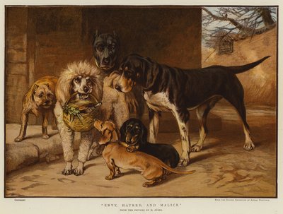 Afgunst, haat en kwaadwilligheid door Heinrich Johann von Zugel