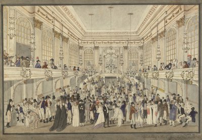 Gemaskerd bal in de Redoutensaal van de Weense Hofburg door Heinrich Joseph Schütz