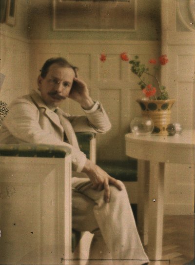 Zelfportret van Heinrich Kühn (Autochrome) door Heinrich Kuhn