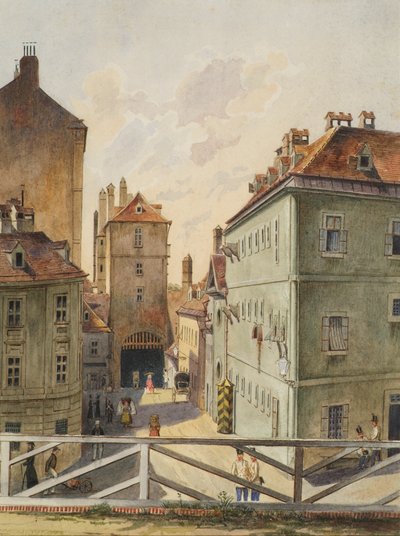 De Neutor met het Stockhaus in Wenen door Heinrich Lang