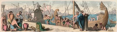 Oud Griekenland: Handel over zee door Heinrich Leutemann