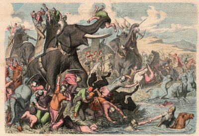 Oud Griekenland: Oorlogscampagne van Alexander de Grote in de Balkan 335 v.Chr. door Heinrich Leutemann