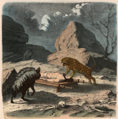 Oude Oriënt, Perzen: blootleggen van een stoffelijk overschot door Heinrich Leutemann
