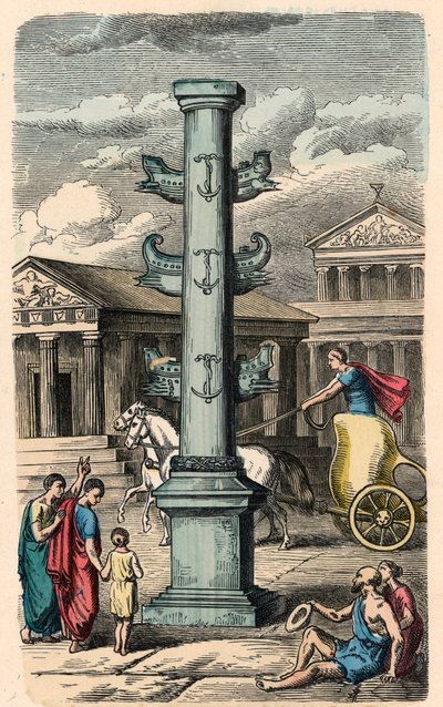 Oud Rome: Forum Romanum, Zuil ter herdenking van een overwinning door Heinrich Leutemann