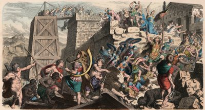 Oud Rome: Militaire, bestorming van een stad door Heinrich Leutemann