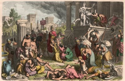 Oud Rome: De plundering van een veroverde stad door Heinrich Leutemann