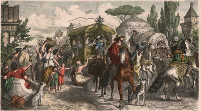 Oud Rome: Via Appia (Appische Weg) in de Keizertijd door Heinrich Leutemann