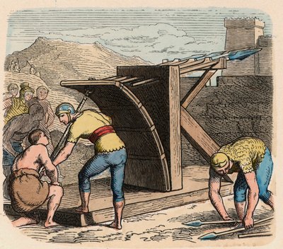 Oud Rome: Wapens, Ballista, machine gebruikt tijdens belegering door Heinrich Leutemann