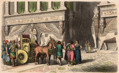 Assyrisch: Paleispoort door Heinrich Leutemann