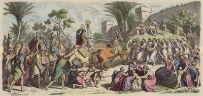 Ontvangst van een zegevierend Assyrisch leger door Heinrich Leutemann