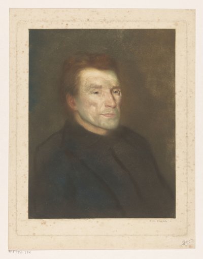 Portret van een onbekende man door Heinrich M. Krabbé (signed by artist)