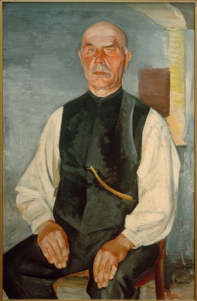Oude boer (Johann Rohwedder) door Heinrich Stegemann