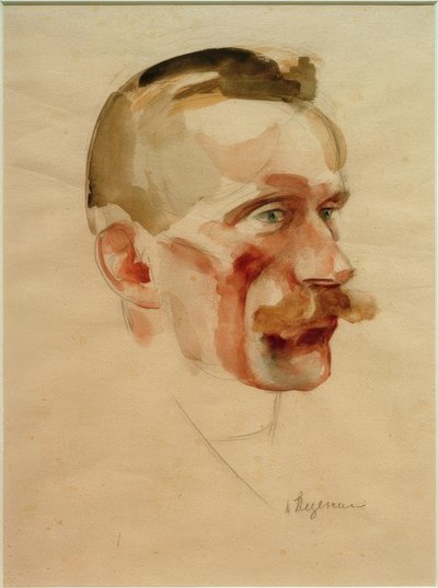 Portret Wilhelm Werner, circa 1926 door Heinrich Stegemann