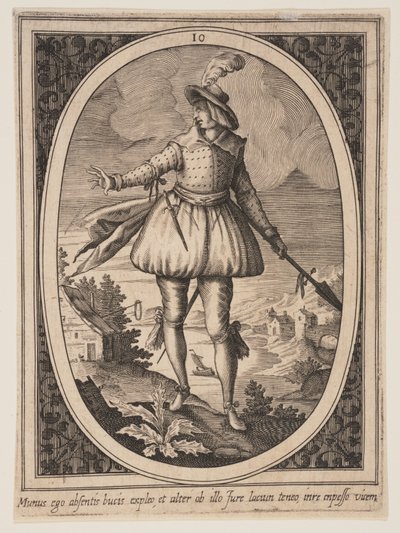 Plaat 10 uit Militaire figuren door Heinrich Ulrich