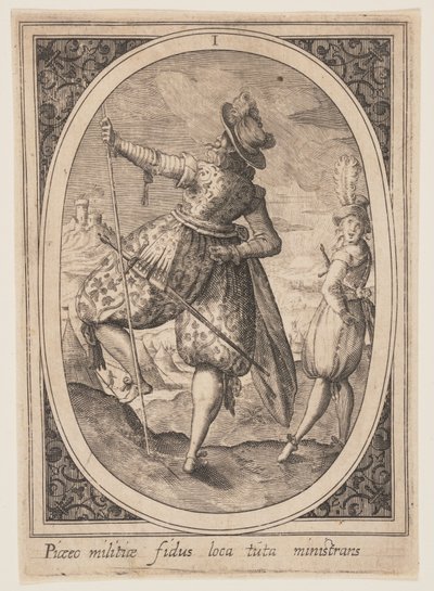 Plaat 1 van Militaire figuren door Heinrich Ulrich