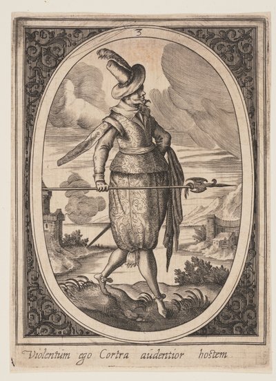 Plaat 3 uit Militaire figuren door Heinrich Ulrich