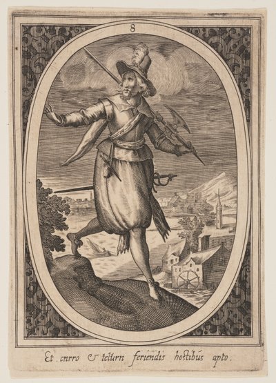 Plaat 8 uit Militaire figuren door Heinrich Ulrich