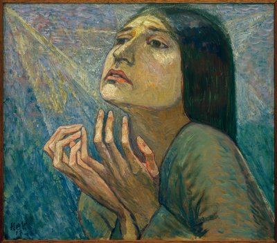 Portret van de danseres Charlotte Bara door Heinrich Vogeler