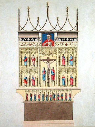 Hoogaltaar van de voormalige kathedraal in Hamburg, 1805 door Heinrich Wilhelm Julius Koch