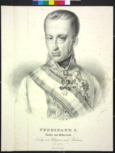 Ferdinand I Keizer van Oostenrijk door Heinrich Wilhelm Schlesinger