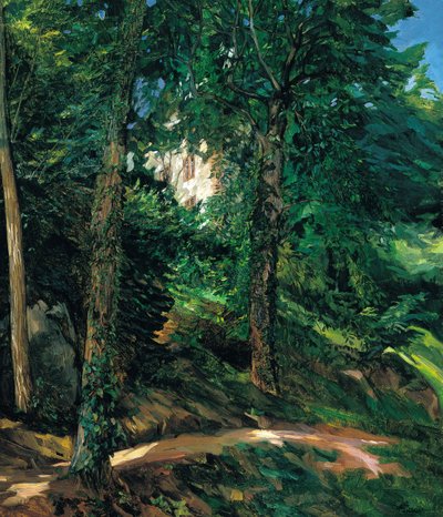 Kasteeltuinen in Lichtenberg in de Odenwald door Heinrich Wilhelm Trübner
