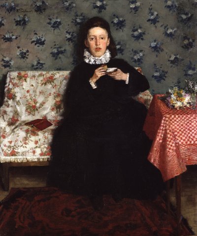 Op de bank, 1872 door Heinrich Wilhelm Trübner