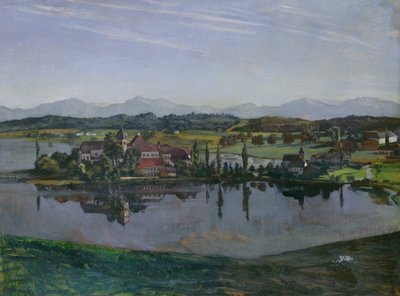 Het Seeon-klooster in Oberbayern, 1892 door Heinrich Wilhelm Truebner