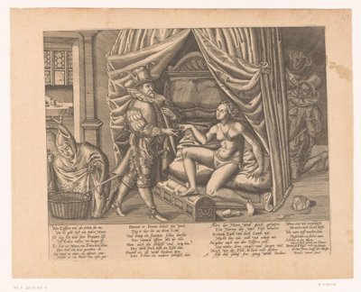 Allegorie van een Man die een Vrouw in een Kuisheidsgordel Sluit door Heinrich Wirich