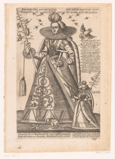 Lijmstokloopster door Heinrich Wirich