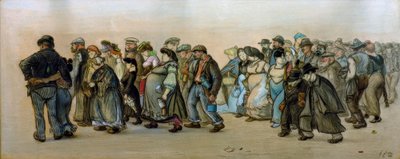 De Spandauer arbeidersmars door Heinrich Zille