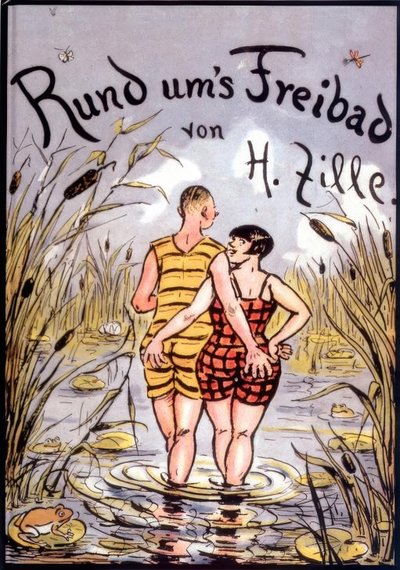 H. Zille, Rondom het zwembad / Titelbeeld door Heinrich Zille