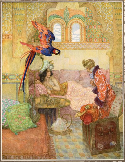 De Vliegende Koffer uit Verhalen van Hans Christian Andersen, uitgegeven 1911 door Heinrich and Urban Lefler