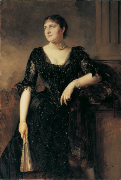 Damesportret door Heinrich von Angeli