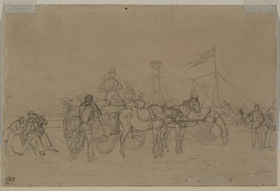 Passagiers voor Rijnstoomboot door Heinrich von Mayr