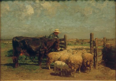Bij de schaapskooi door Heinrich von Zügel