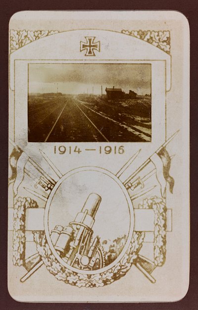Eerste Wereldoorlog: Oekraïne in de jaren 1914-1916 tijdens de invasie van het Duitse leger. Spoorwegen door Heldenfriedhof Dsessentniki (attr. to)