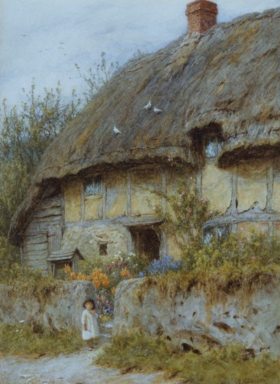 Een Cottage in Berkshire door Helen Allingham