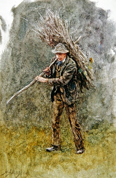 Een Bundel Hout door Helen Allingham