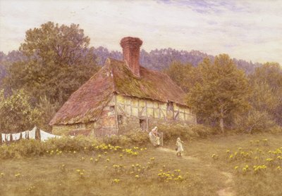 Een huisje bij Blackdown, Sussex door Helen Allingham